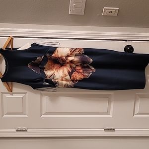 True Violet Women's Navy blue floral Midi dress size 12